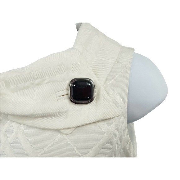 TAHARI BY ARTHUR LEVINE WOMENS SIZE 6 SLEEVELESS BLACK AND WHITE SHEATH DRESS - Picture 3 of 7